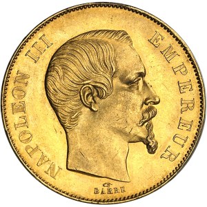 Second Empire / Napoléon III (1852-1870). 50 francs tête nue 1855, A, Paris.