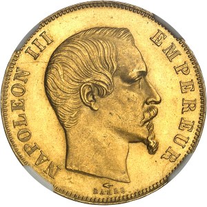 Second Empire / Napoléon III (1852-1870). 50 francs tête nue 1857, A, Paris.