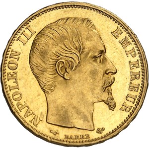 Second Empire / Napoléon III (1852-1870). 20 francs tête nue 1857, A, Paris.