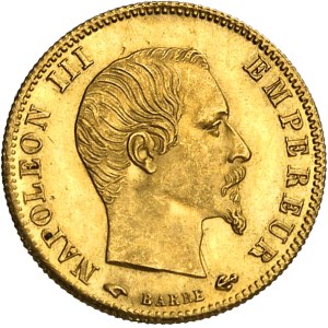 Second Empire / Napoléon III (1852-1870). 5 francs tête nue, grand module 1860, A, Paris.