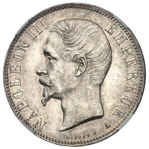 Second Empire / Napoléon III (1852-1870). 5 francs tête nue 1856, A, Paris.