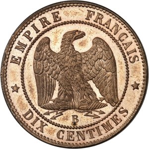 Second Empire / Napoleon III (1852-1870). Barehead dime 1853, B, Rouen.