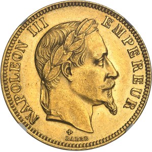 Second Empire / Napoléon III (1852-1870). 100 francs tête laurée 1868, BB, Strasbourg.