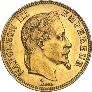 Second Empire / Napoleon III (1852-1870). 100 francs tête laurée 1868, BB, Strasbourg.