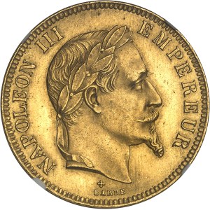 Second Empire / Napoléon III (1852-1870). 100 francs tête laurée 1869, BB, Strasbourg.