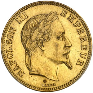 Second Empire / Napoléon III (1852-1870). 100 francs tête laurée 1869, BB, Strasbourg.