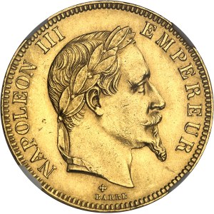 Second Empire / Napoléon III (1852-1870). 100 francs tête laurée 1869, BB, Strasbourg.