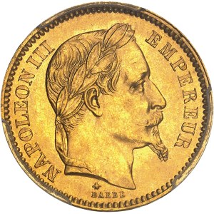 Second Empire / Napoléon III (1852-1870). 20 francs tête laurée 1861, A, Paris.