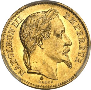 Second Empire / Napoleon III (1852-1870). 20 francs tête laurée 1868, A, Paris.
