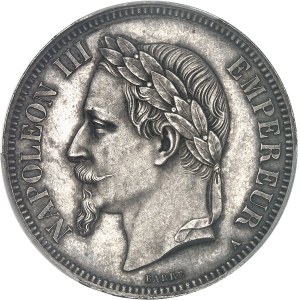 Second Empire / Napoléon III (1852-1870). 5 francs tête laurée, type “à la mèche” 1861, A, Paris.