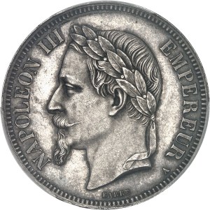 Second Empire / Napoléon III (1852-1870). 5 francs tête laurée, type 