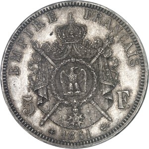 Second Empire / Napoléon III (1852-1870). 5 francs tête laurée, type 