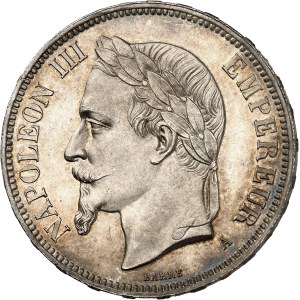Second Empire / Napoléon III (1852-1870). 5 francs tête laurée 1870, A, Paris.