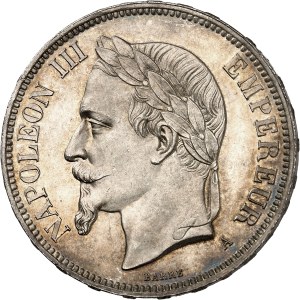 Second Empire / Napoleon III (1852-1870). 5 francs laurel head 1870, A, Paris.