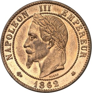 Second Empire / Napoleon III (1852-1870). Dix centimes tête laurée 1862, A, Paris.
