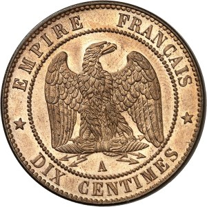 Second Empire / Napoleon III (1852-1870). Dix centimes tête laurée 1862, A, Paris.