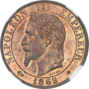 Second Empire / Napoleon III (1852-1870). Five centimes laurel head 1862, A, Paris.