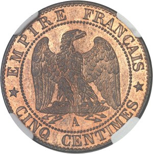 Second Empire / Napoleon III (1852-1870). Five centimes laurel head 1862, A, Paris.