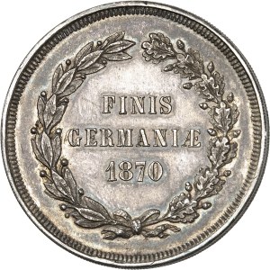 Second Empire / Napoleon III (1852-1870). Satirical 5-franc medal, ribbed edge 1870.