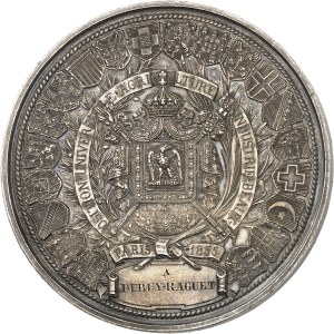 Second Empire / Napoleon III (1852-1870). Silver medal, Exposition Universelle de Paris 1855, Paris.
