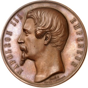 Second Empire / Napoléon III (1852-1870). Médaille, emprunt de 500 millions, par A. Caqué et L. Merley 1855, Paris.