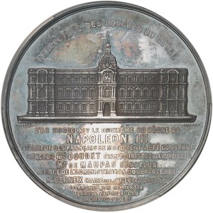 Second Empire / Napoléon III (1852-1870). Médaille, inauguration de la Préfecture des Bouches du Rhône le 1er janvier 1867, par F. Chabaud, Frappe spéciale (SP) 1864 [1867], Paris.