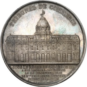Second Empire / Napoléon III (1852-1870). Médaille, inauguration du Tribunal de Commerce de Paris, par L. Merley 1865, Paris.