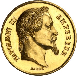 Second Empire / Napoleon III (1852-1870). Gold medal, member of the jury of the 1870 Concours général agricole d'animaux gras in Paris, by Barre 1870, Paris.