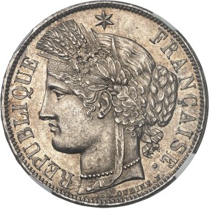 Gouvernement de Défense Nationale (1870-1871). 5 francs Cérès sans légende 1870, A, Paris.
