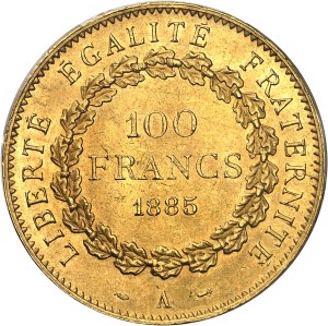 Third Republic (1870-1940). 100 francs Génie 1885, A, Paris.