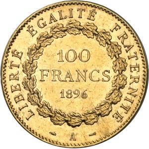 IIIe République (1870-1940). 100 francs Génie 1896, A, Paris.