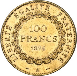 Third Republic (1870-1940). 100 francs Génie 1896, A, Paris.