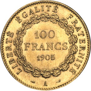 IIIe République (1870-1940). 100 francs Génie 1905, A, Paris.