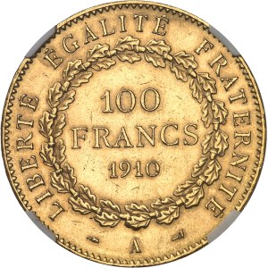 IIIe République (1870-1940). 100 francs Génie 1910, A, Paris.