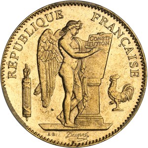 IIIe République (1870-1940). 50 francs Génie, d’aspect Flan bruni (PROOFLIKE) 1896, A, Paris.