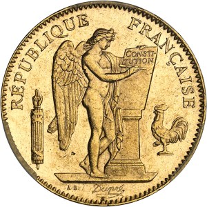 IIIe République (1870-1940). 50 francs Génie, Flan bruni (PROOFLIKE) 1896, A, Paris.