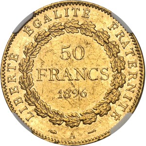 IIIe République (1870-1940). 50 francs Génie 1896, A, Paris.