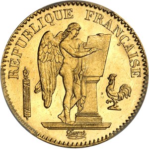 IIIe République (1870-1940). 20 francs Génie 1871, A, Paris.