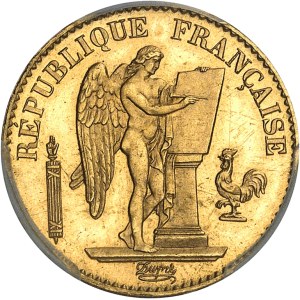 IIIe République (1870-1940). 20 francs Génie, Flan bruni (PROOF) 1889, A, Paris.
