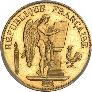 IIIe République (1870-1940). 20 francs Génie, Flan bruni (PROOF) 1889, A, Paris.
