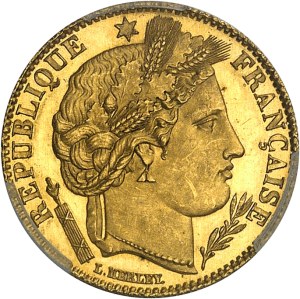 Third Republic (1870-1940). 10 francs Cérès, Flan bruni (PROOF) 1878, A, Paris.