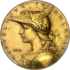 IIIe République (1870-1940). Médaille d'Or, Prix de tir, by O. Roty, Frappe spéciale (SP) ND (1889), Paris.
