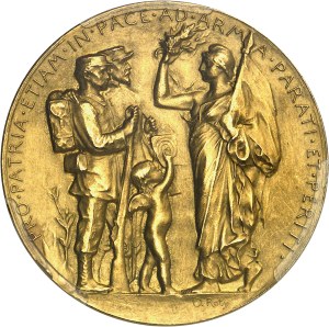 IIIe République (1870-1940). Médaille d'Or, Prix de tir, by O. Roty, Frappe spéciale (SP) ND (1889), Paris.