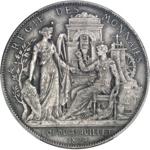 IIIe République (1870-1940). Médaille, Exposition universelle de 1889, centenaire de 1789, Régie des Monnaies, par A. Borrel 1889, Paris.