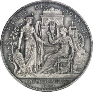 IIIe République (1870-1940). Medal, Exposition universelle de 1889, centenaire de 1789, Régie des Monnaies, by A. Borrel 1889, Paris.