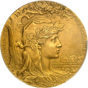 IIIe République (1870-1940). Medal, Paris Exposition Universelle prize by J. C. Chaplain, Flan mat 1900, Paris.