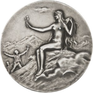 IIIe République (1870-1940). Médaille, Club Alpin Français, par J.-B. Daniel-Dupuis ND (modèle de 1899), Paris.