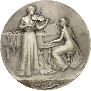 IIIe République (1870-1940). Médaille, la Musique, par C. Pillet ND (1907), 1920, Paris.