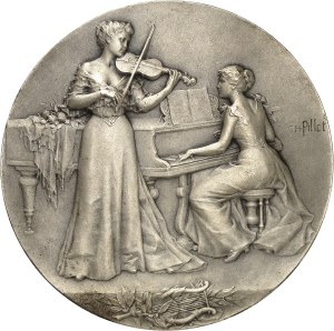 IIIe République (1870-1940). Médaille, la Musique, by C. Pillet ND (1907), 1920, Paris.