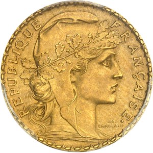 IIIe République (1870-1940). 20 francs Marianne, flan mat et Flan bruni (PROOF) 1899, Paris.